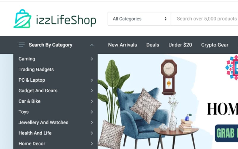 IzzLifeShop storefront